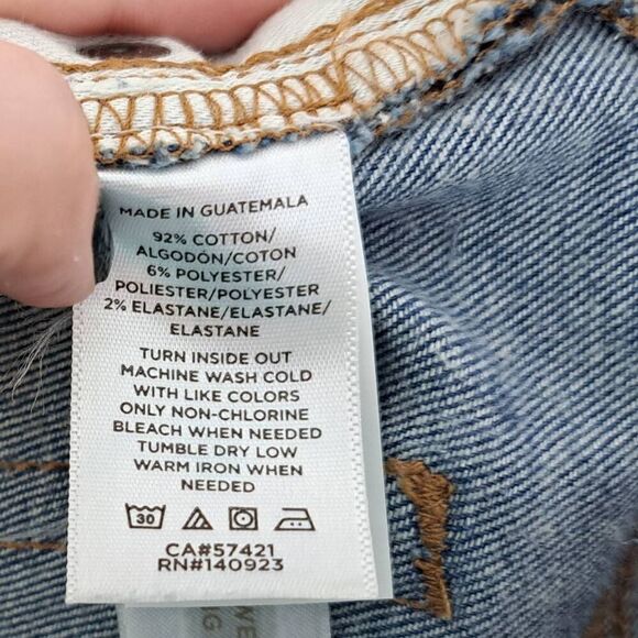 LOFT Chewed Hem Slim Pocket Skinny Crop Jeans in Botanic Blue Wash size 29/8 - Picture 9 of 11